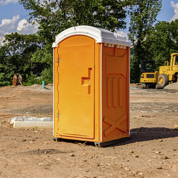 how often are the porta potties cleaned and serviced during a rental period in Coventry OH